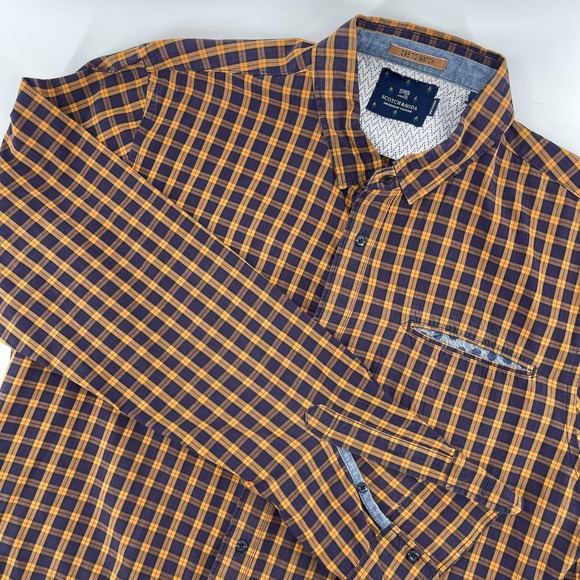 Scotch & Soda Plaid Button Up Shirt Long Sleeve Regular Fit‎ XL - Picture 1 of 8